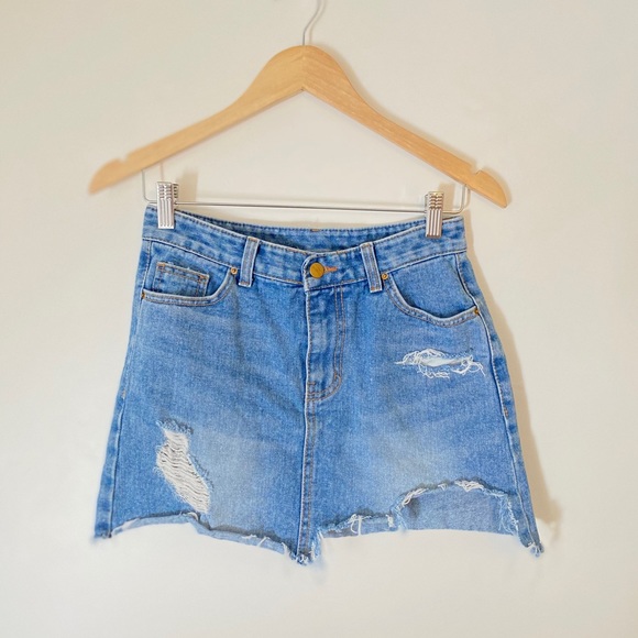 Dresses & Skirts - Jean mini skirt